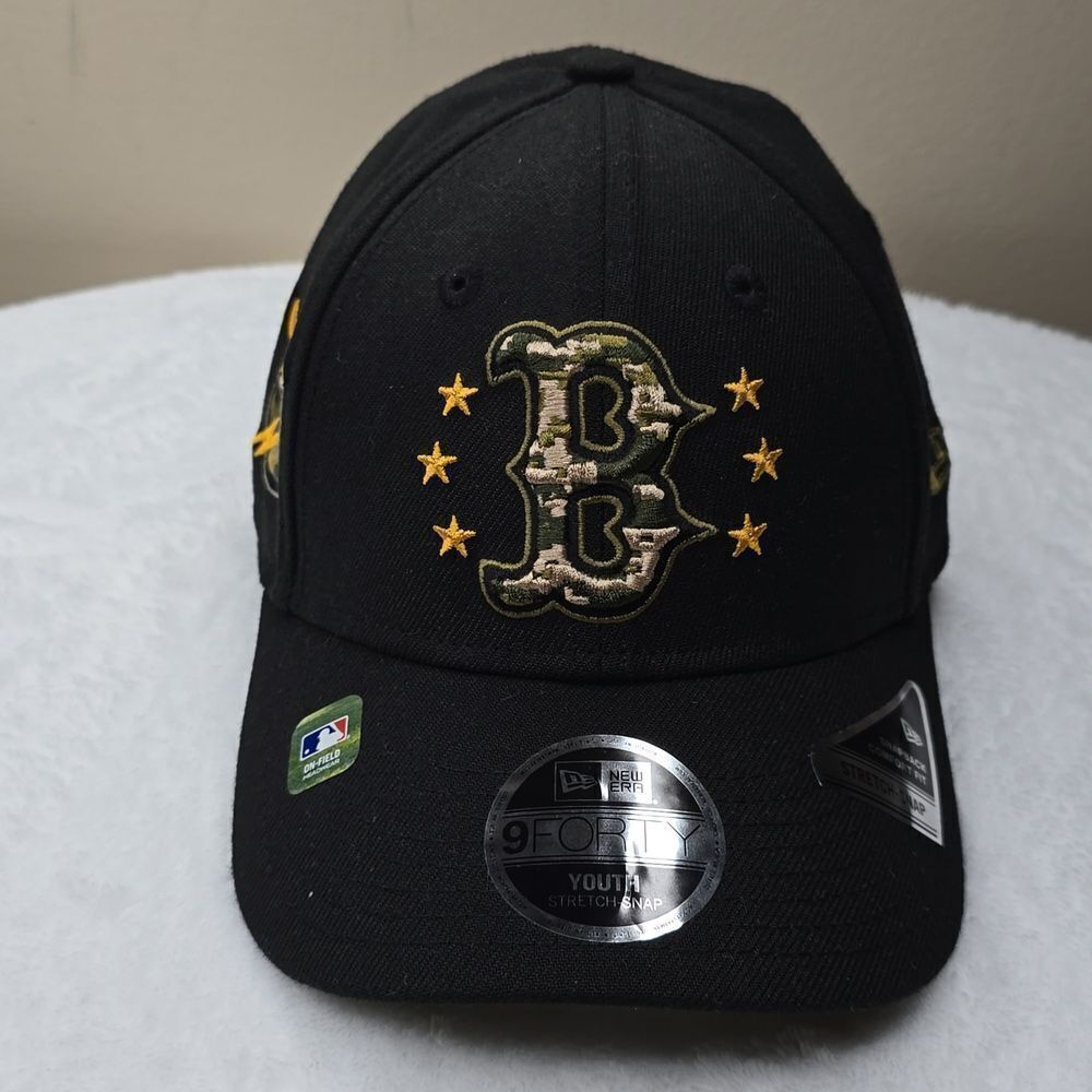 New Era Youth Boston Red Sox Armed Forces Military 9twenty Adjustable Hat - Picture 2 of 7